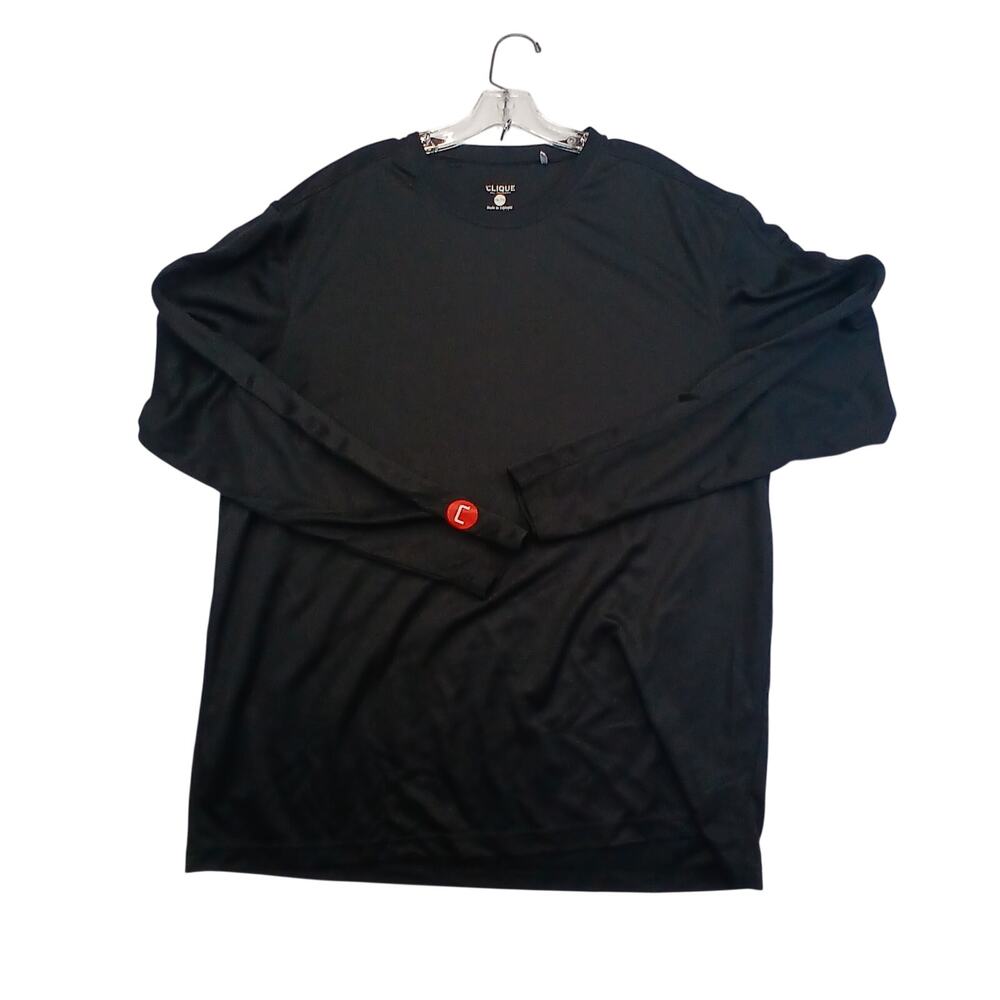 Clique Long Sleeve Performance Shirt Mens XXL Black Athletic Moisture Wicking